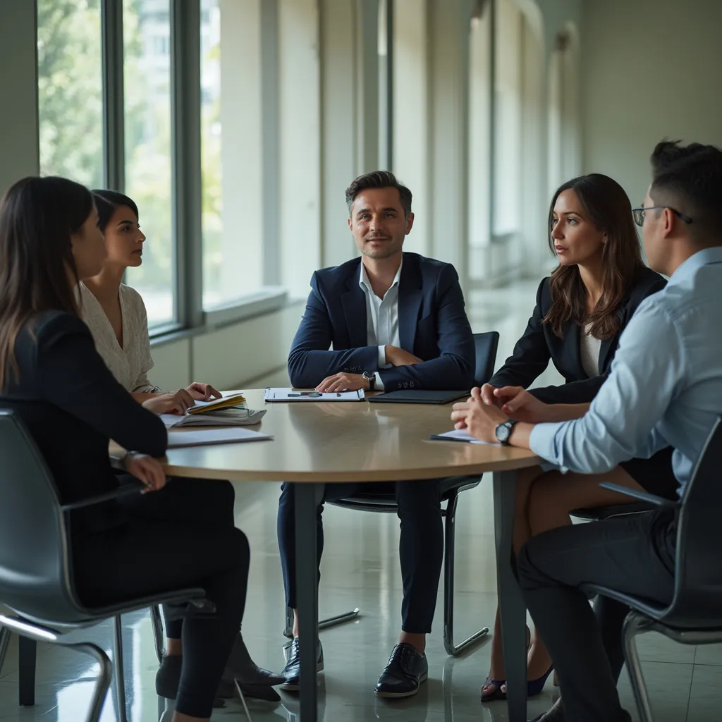 Consultor de negocios analizando datos